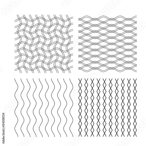 Seamless geometric monochrome pattern. Vector abstract background