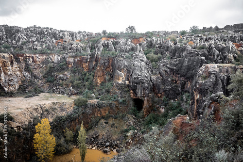 rock formations at Cerro del Hierro Natural Monument at Sierra Norte natural park, province of Seville, Andalusia, Spain