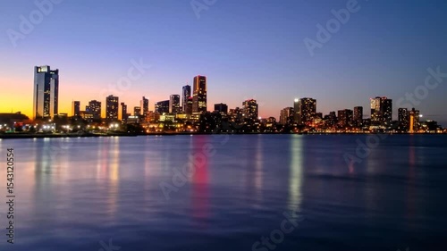 Wallpaper Mural City Skyline Sunset Reflection on Water Torontodigital.ca