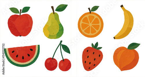 fruits and vegetables made of paper