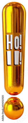 Gold Exclamation Ho! Graphic