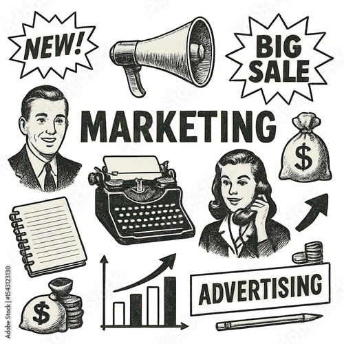 set of marketing stickers 