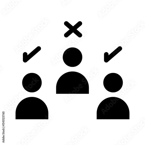 Disagreement glyph icon