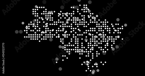 Ukraine Map Animation With Generative Dots