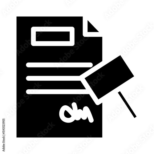 legal document glyph icon