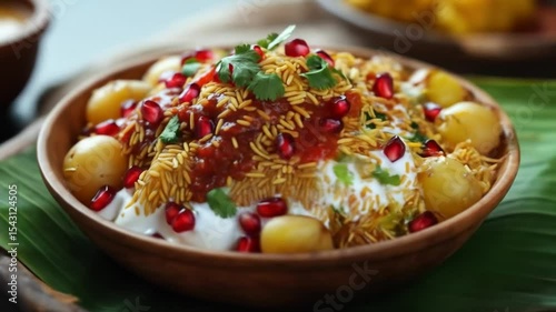 Exotic Chaat Platter: A Close-Up Presentation of Flavors and Textures Delight