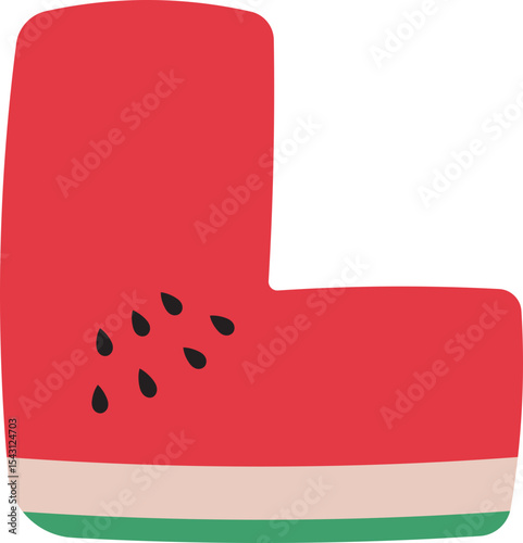 Watermelon Alphabet Letters A to Z – Fun and Juicy Cartoon Font for Summer and Kids Designs