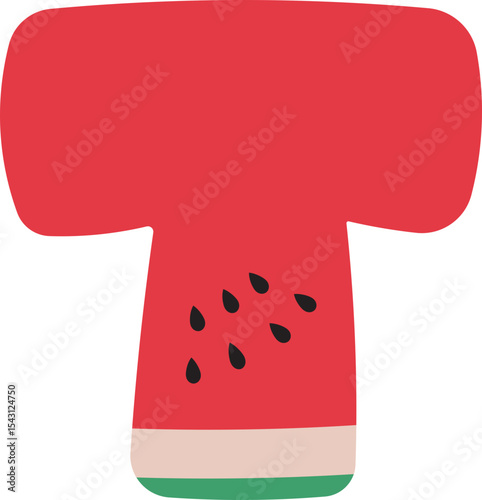 Watermelon Alphabet Letters A to Z – Fun and Juicy Cartoon Font for Summer and Kids Designs
