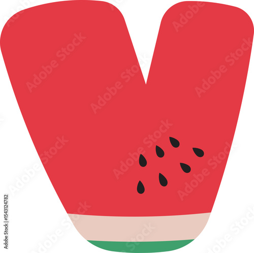 Watermelon Alphabet Letters A to Z – Fun and Juicy Cartoon Font for Summer and Kids Designs