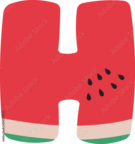 Watermelon Alphabet Letters A to Z – Fun and Juicy Cartoon Font for Summer and Kids Designs