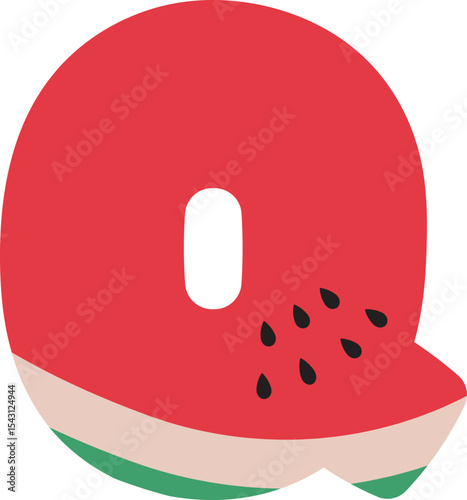 Watermelon Alphabet Letters A to Z – Fun and Juicy Cartoon Font for Summer and Kids Designs