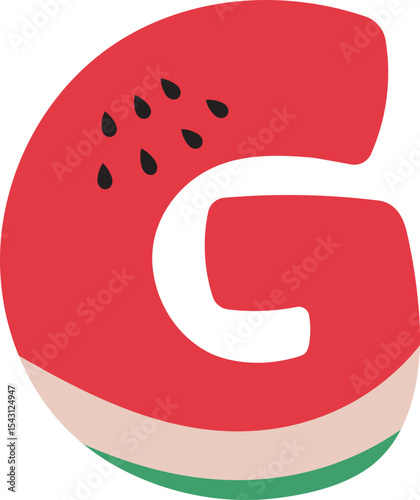 Watermelon Alphabet Letters A to Z – Fun and Juicy Cartoon Font for Summer and Kids Designs