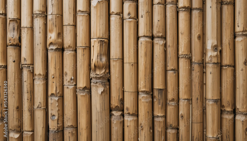 Fototapeta premium Close-Up of Natural Bamboo Seamless Texture Background