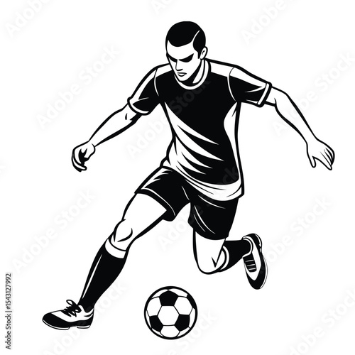soccer player silhouette illustration  