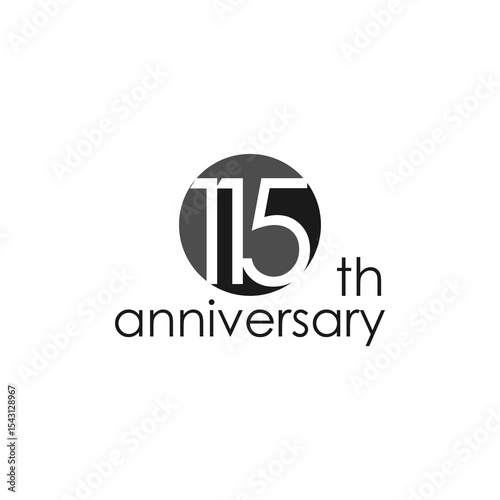 anniversary logo design, 115th anniversary, symbol, icon, party, logo design for 115th anniversary, vector, success, illustration, birthday, symbol, background, year, congratulations, greeting, invita