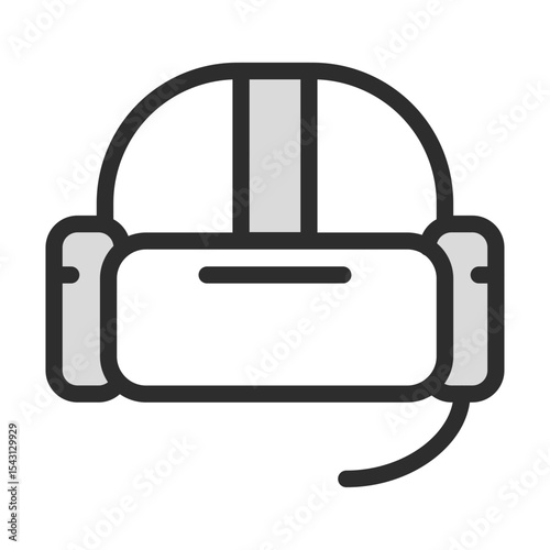 Virtual Reality Headset Vector Icon Set - Editable Line Weight - VR, Goggles, Immersion, Digital Experience, Gaming, Metaverse, Simulation, Entertainment icons