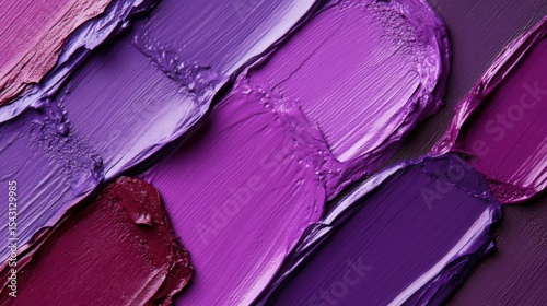 Purple background, paints with brushes, for presentation