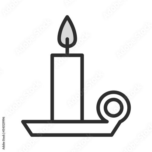 Cemetery & Remembrance Vector Icon Set - Editable Line Weight - Candle, Flame, Light, Mourning, Memorial, Remembrance, Vigil, Death, Funeral, Rest icons