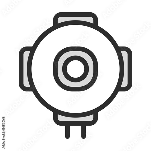 3D Camera & VR Headset Vector Icon Set - Editable Line Weight - Camera, Lens, Photography, Video, Virtual Reality, VR Headset, 360, Panorama, Capture, Immerse icons