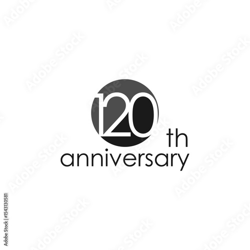 anniversary logo design, 120th anniversary, symbol, icon, party, logo design for 120th anniversary, vector, success, illustration, birthday, symbol, background, year, congratulations, greeting, invita