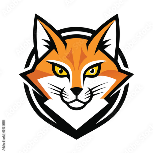 The fierce fox head peers forward, its orange fur striking within a circular badge