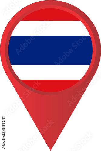 Thailand flag icon pin map location Free Download Thailand flag icon pin map location - GFXLoad