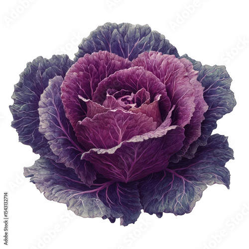 Purple Cabbage Closeup