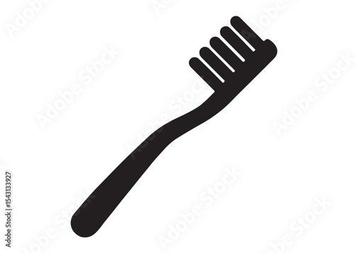 Toothbrush logo silhouette vector, Toothbrush logo icon, toothbrush silhouette vector illustration, simple black toothbrush silhouette logo vector on a white background.