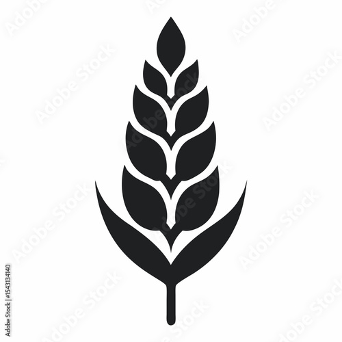 Quinoa vector silhouette illustration isolated on white background