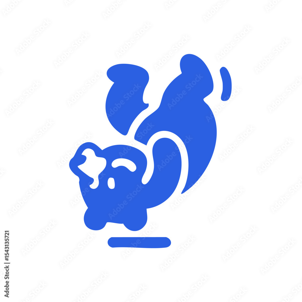 Obraz premium Stylized blue piggy bank with wings, flying in a dynamic pose