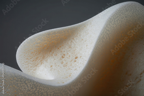 Abstract closeup of porous foam sculpture