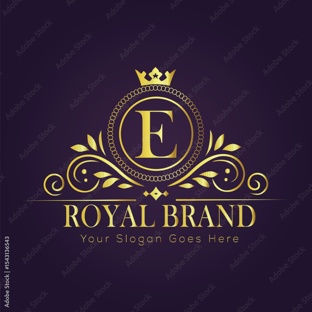 Obraz premium Letter luxury gold logo concept