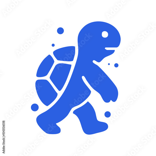 Simple blue turtle icon