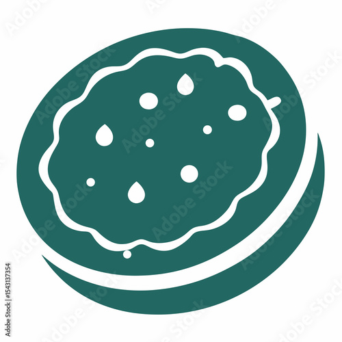 Paratha vector silhouette illustration isolated on white background