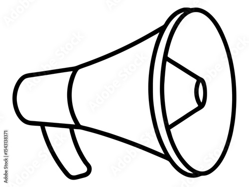 hand holding megaphone line art,megaphone outline illustration