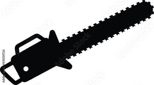 Chainsaw silhouette vector, Lumberjack icon vector
