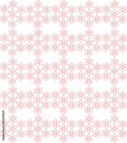 Islamic and decorative art pattern for background in red color 
