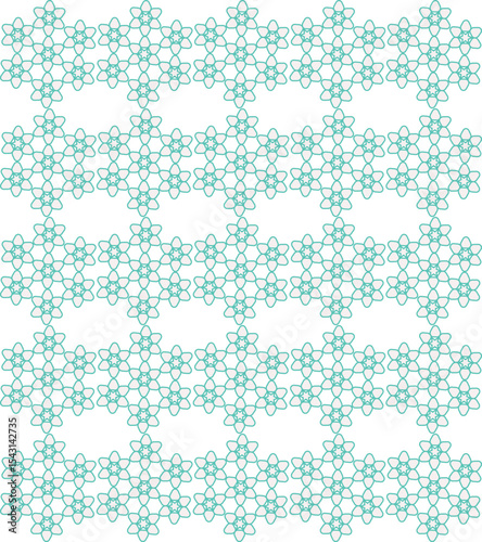 Islamic and decorative art pattern for background in light blue color 