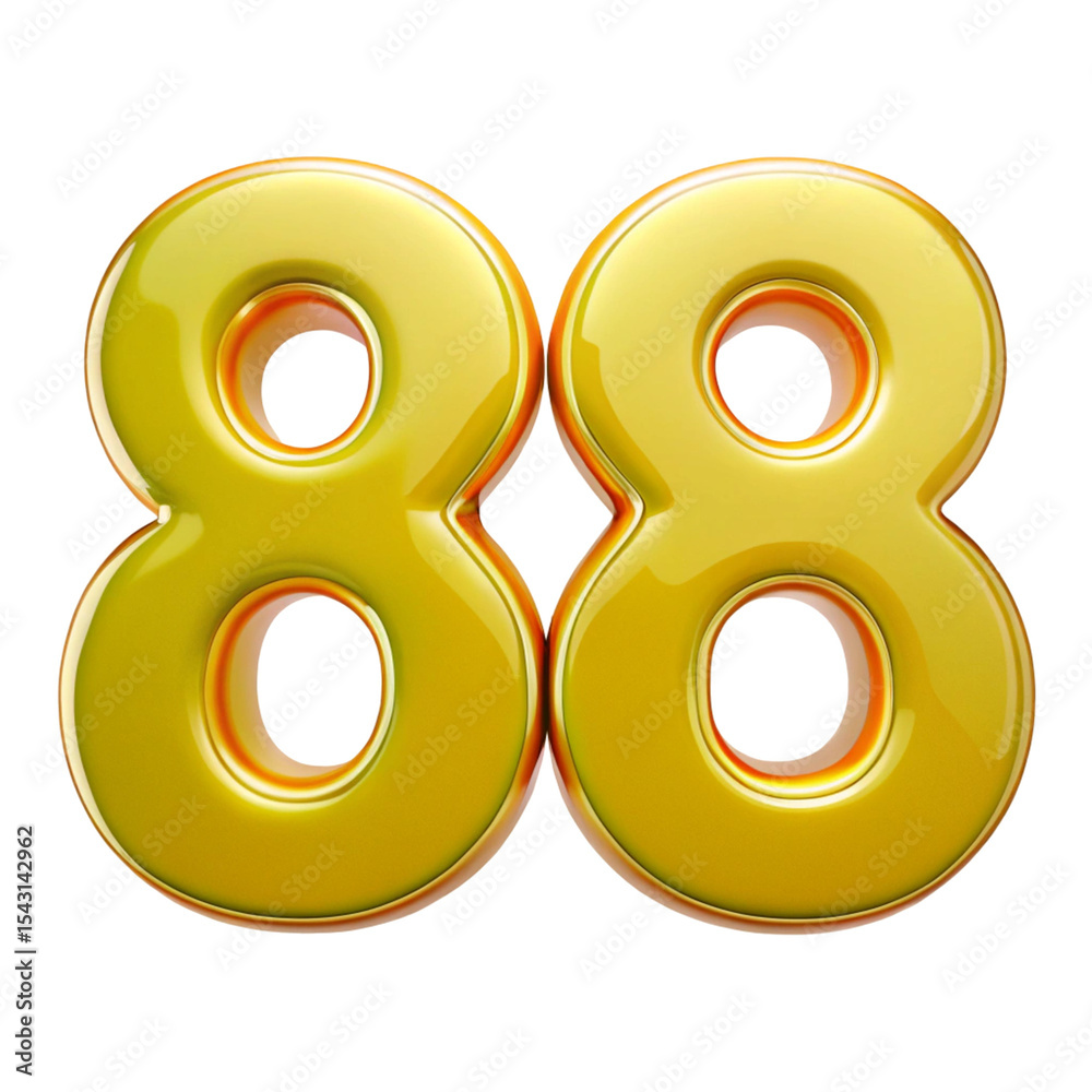 3d golden number eight 3d golden number eight