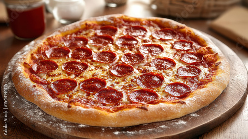 Crafting flourdusted pizza creations in a cozy kitchen high fidelity photography culinary art