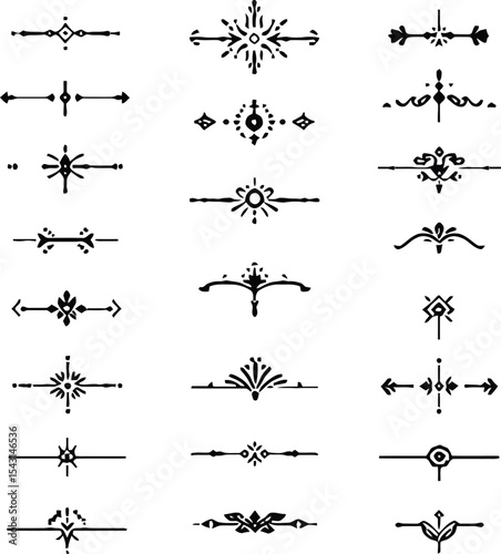 Collection of Nine Pink and White Minimalist Icons on a White Background