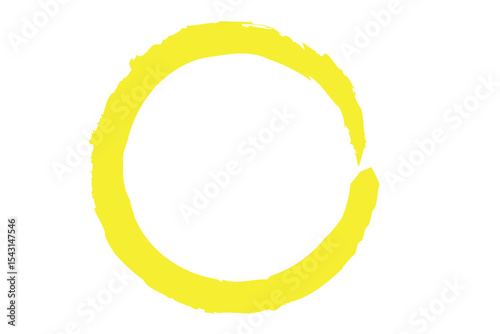 Painted black brush circle vector