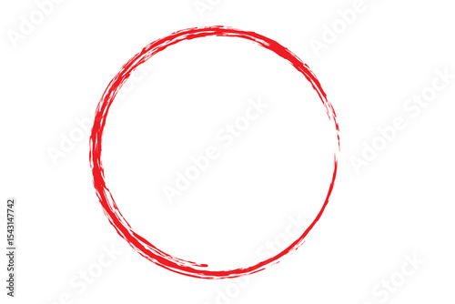 Painted black brush circle vector