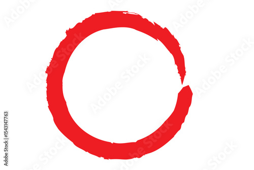 Painted black brush circle vector