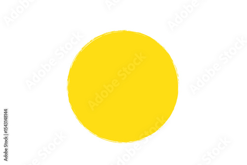 Circle frame brush stroke, round shape