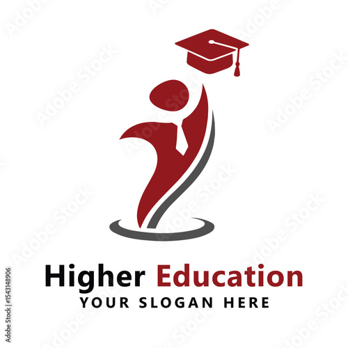Higher education logo higher learning logo reaching star education logo