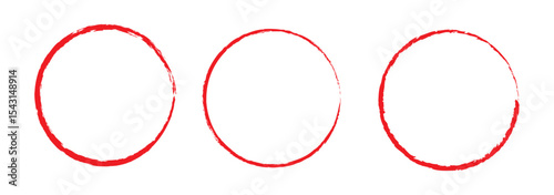 Black brush circle. Round stamp vector isolated on background