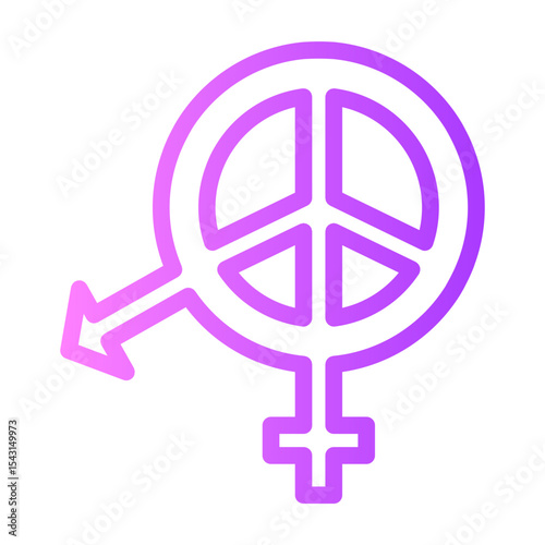 gender equality gradient icon