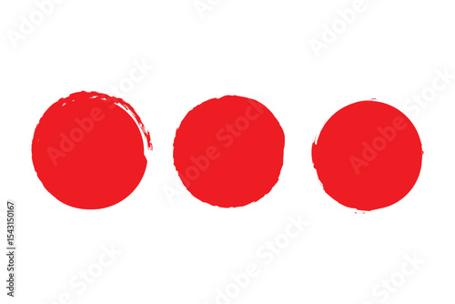 Paint brush blob, circle shape, round chalk bubble,