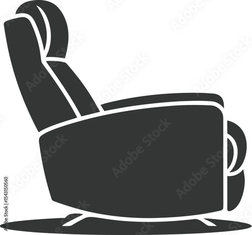 Modern recliner chair icon design vector illustration